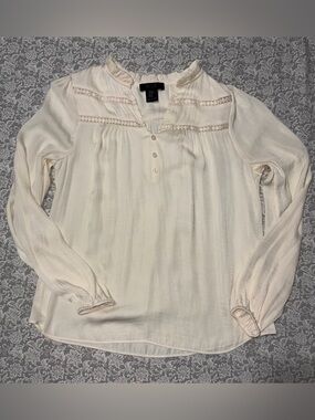 Rachel Rachel Roy Cream Peasant Blouse
